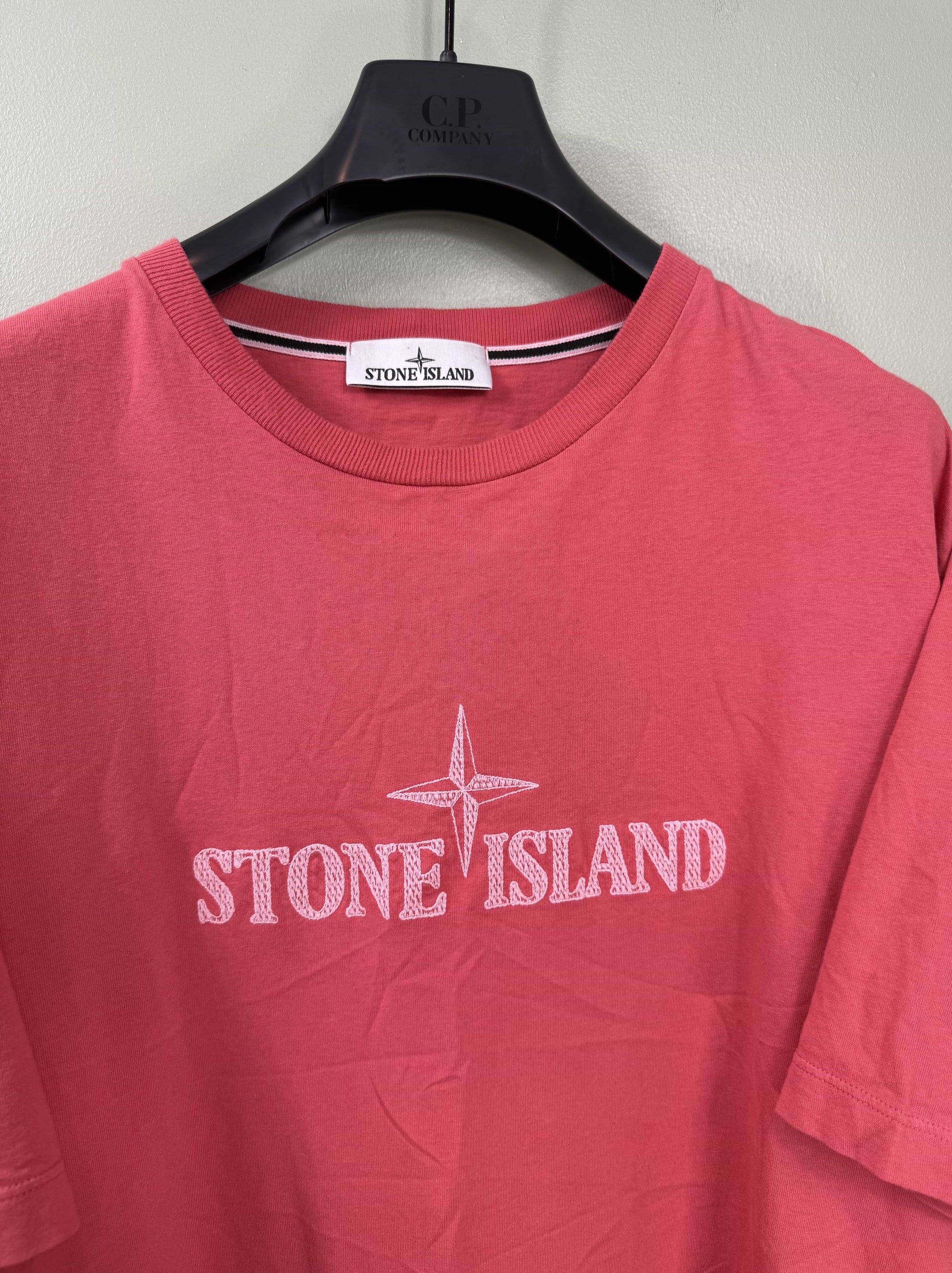 stone island red t shirt