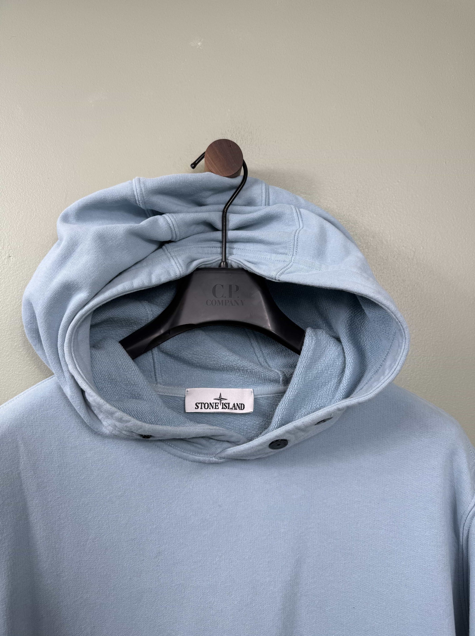 stone island blue hoodies second hand