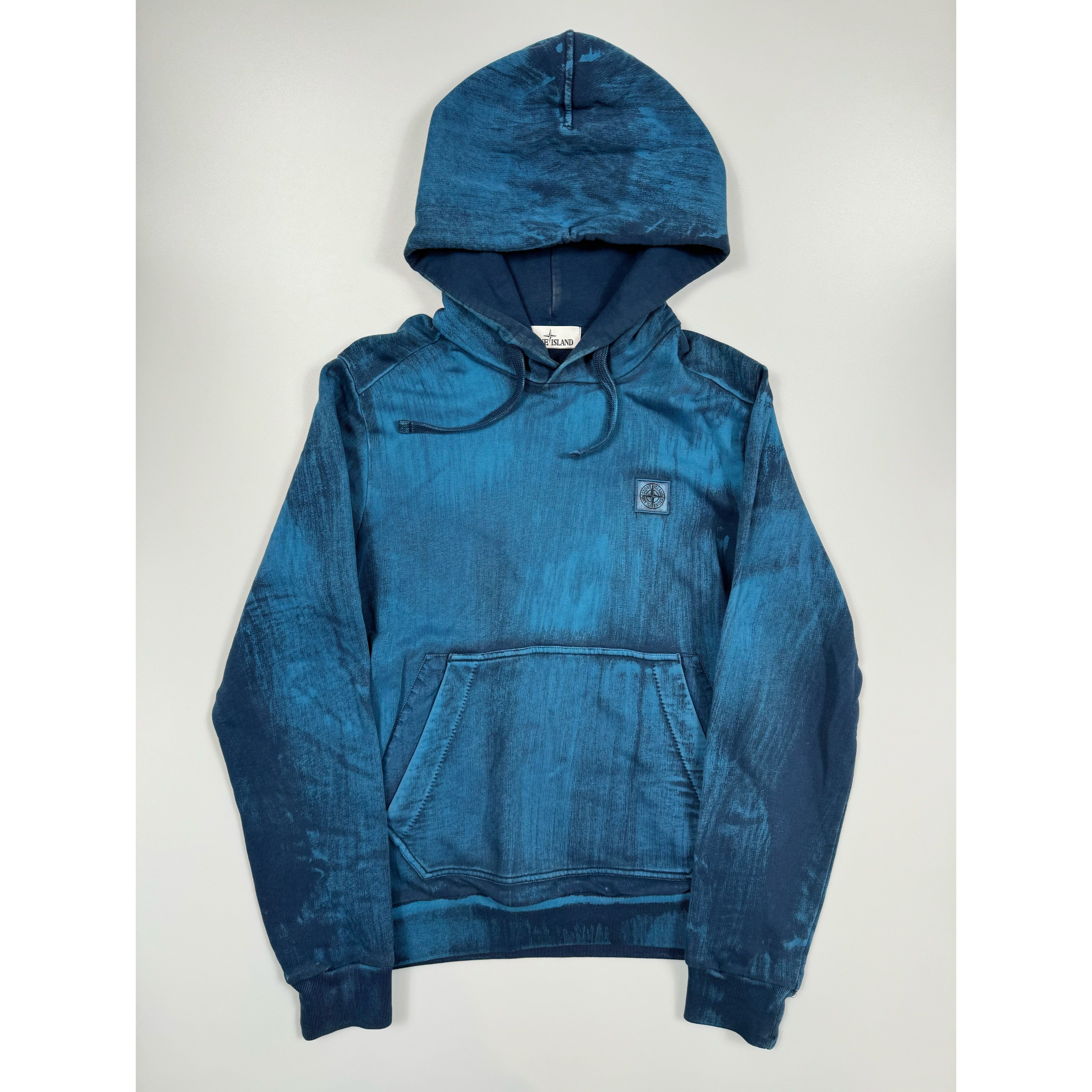 Stone Island Blue Hand Corrosion Hoodie HeatfromTS