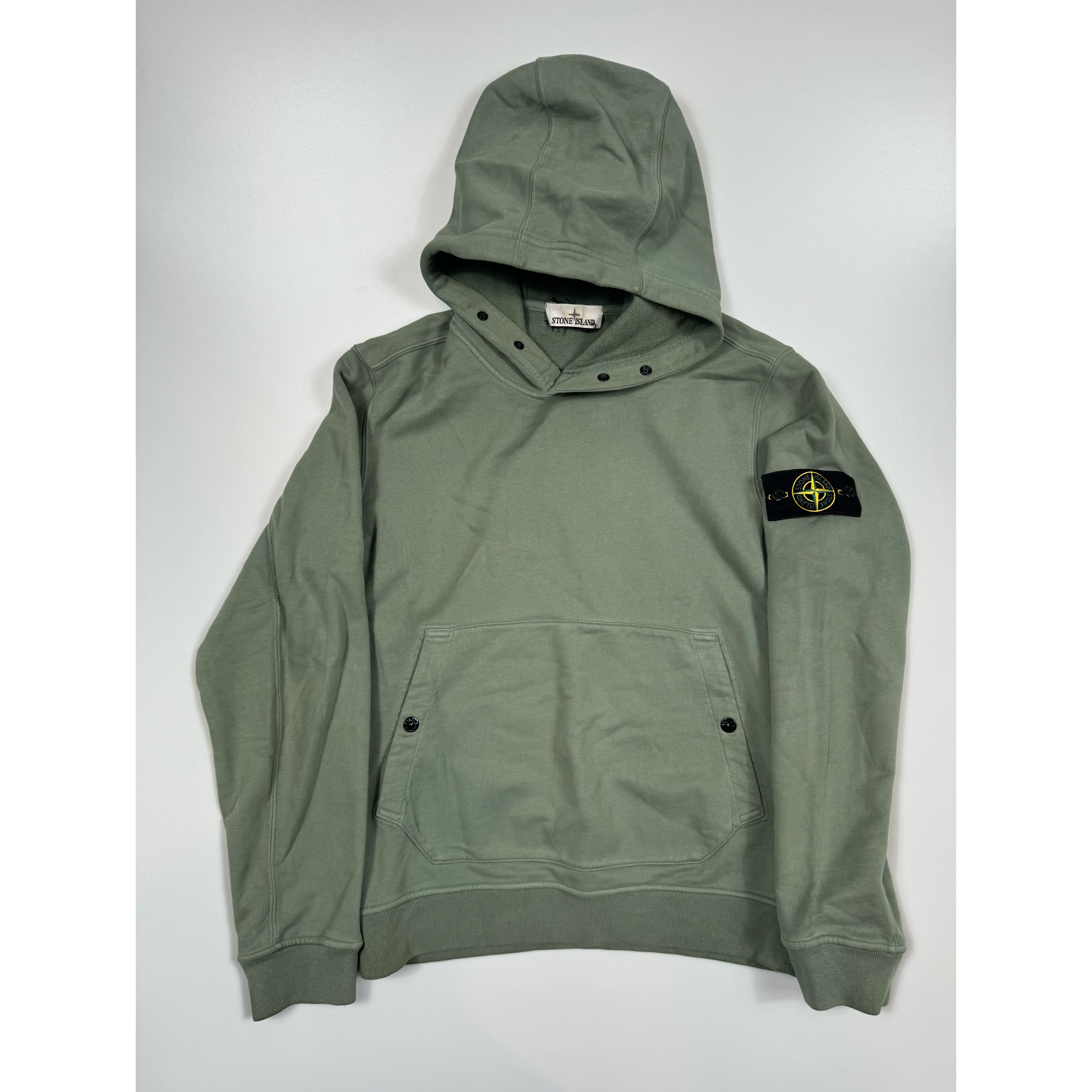 Stone island hoodie olive on sale