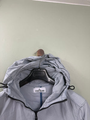 Stone Island Light Grey Nylon Cotton Batavia Jacket