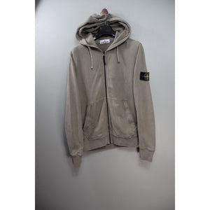 Stone Island Khaki Zipped Hoodie
