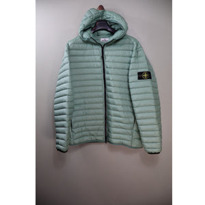 Stone Island Green Loom Woven Down Jacket