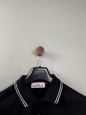 Stone Island Black Slim Fit Polo