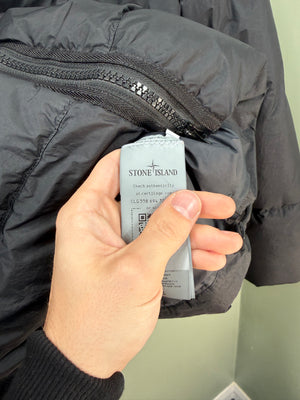 Stone Island Black Crinkle Reps Down Jacket