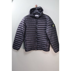 Stone Island Black Nylon Loom Woven Down Jacket