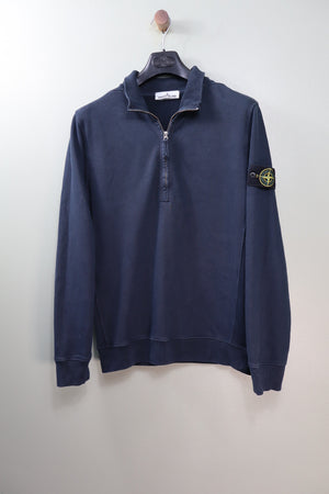 Stone Island Navy 1/4 Zip Jumper