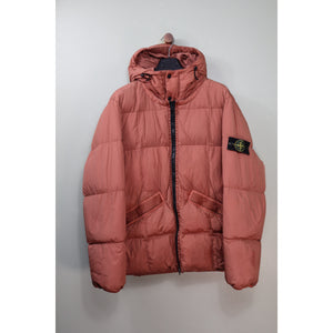Stone Island Burnt Orange Crinkle Reps Down Jacket