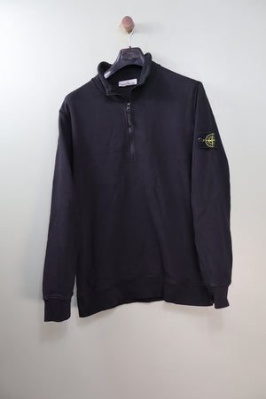Stone Island Black 1/4 Zip Jumper