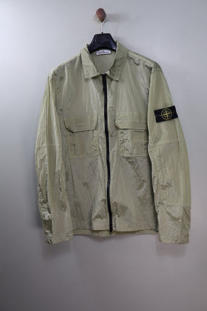 Stone Island Green Nylon Metal Overshirt