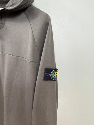 Stone Island Khaki 1/4 Zip Hoodie