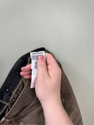 Stone Island Khaki RE-T Cargo Bottoms