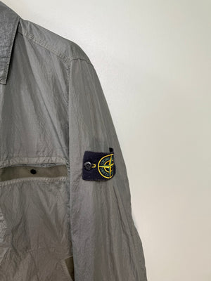 Stone Island Khaki Seersucker Overshirt