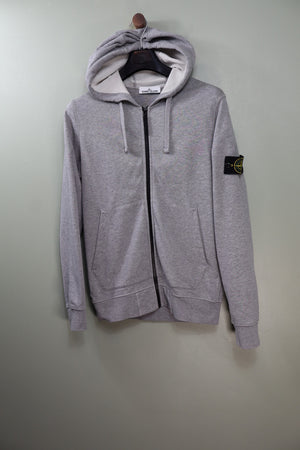 Stone Island Grey Zipped Hoodie