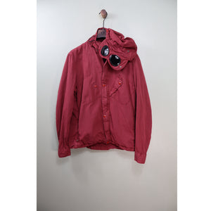 C.P. Company Burgundy 50 Fili Goggle Jacket