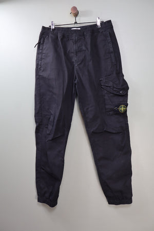 Stone Island Black RE-T Cargo Bottoms