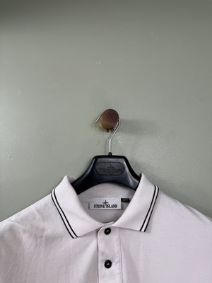 Stone Island White Slim Fit Polo