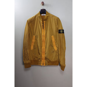 Stone Island Orange Nylon Metal Bomber Jacket