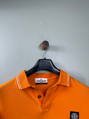 Stone Island Orange Slim Fit Polo