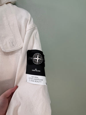 Stone Island Beige Natural Cotton Gabardine S.I. Raw Beauty Jacket