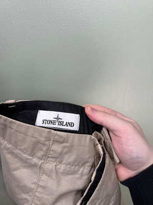 Stone Island Beige SL Cargo Bottoms