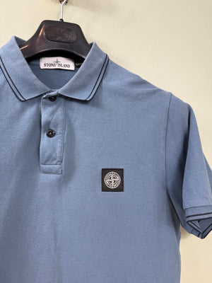 Stone Island Blue Slim Fit Polo