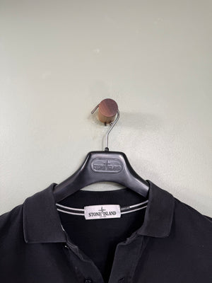 Stone Island Black Regular Fit Polo