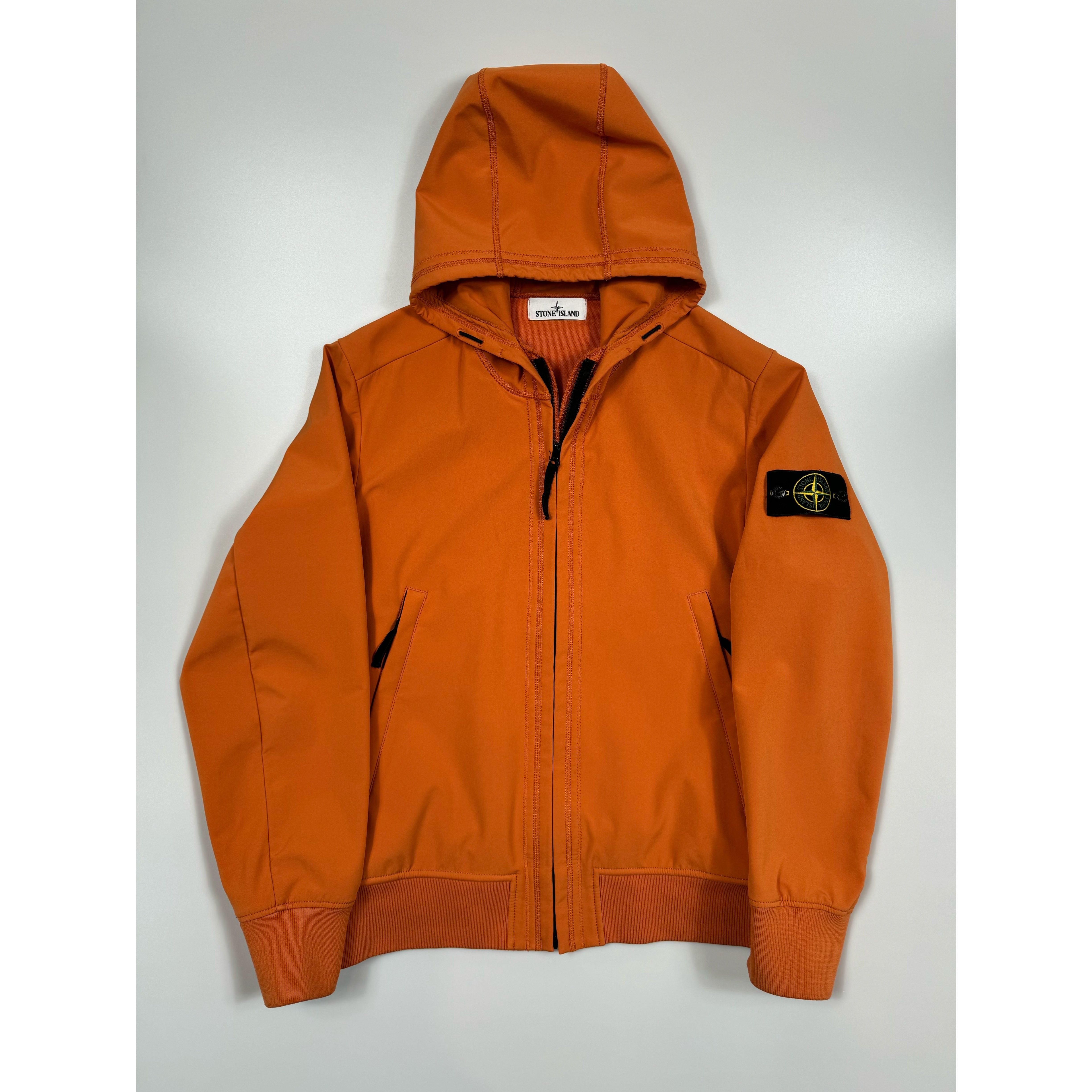 Stone island parka orange on sale