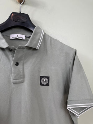Stone Island Khaki Slim Fit Polo