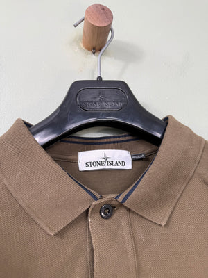Stone Island Khaki RE Polo Shirt