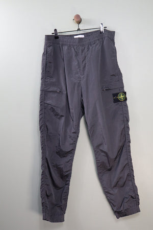 Stone Island Charcoal RE-T Nylon Metal Cargo Bottoms