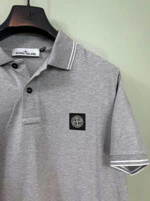 Stone Island Grey Slim Fit Polo