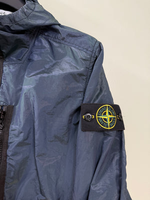 Stone Island Blue Green Nylon Metal Weft Watro Jacket