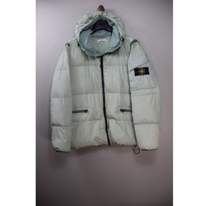 Stone Island Sage Green Crinkle Reps Down Jacket