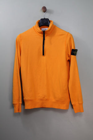 Stone Island Orange 1/4 Zip Jumper