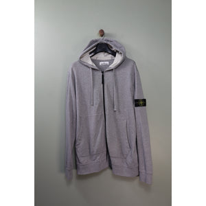 Stone Island Grey Zipped Hoodie