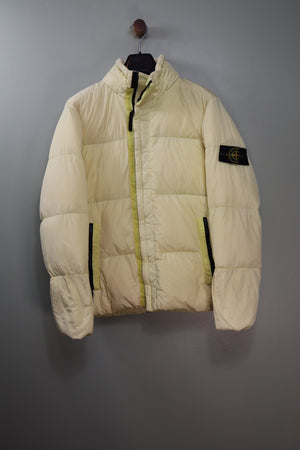 Stone Island Yellow Crinkle Reps Down Jacket