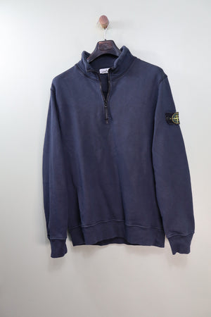 Stone Island Navy 1/4 Zip Jumper
