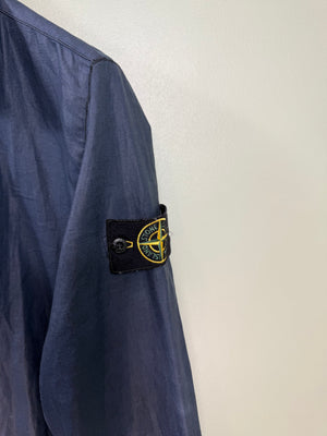 Stone Island Navy Lino Resinato Jacket