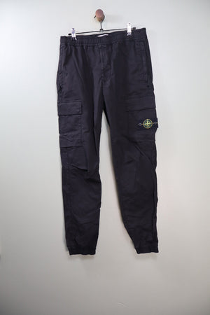 Stone Island Black RE-T Cargo Bottoms