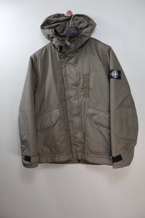 Stone Island Khaki Reflective Weave Ripstop Jacket