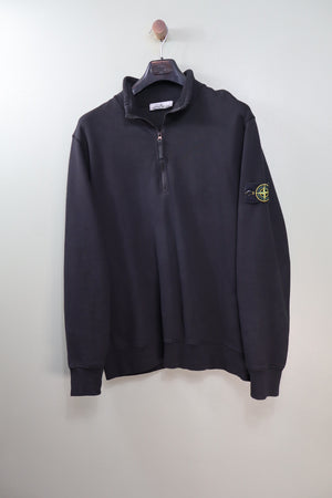 Stone Island Black 1/4 Zip Jumper