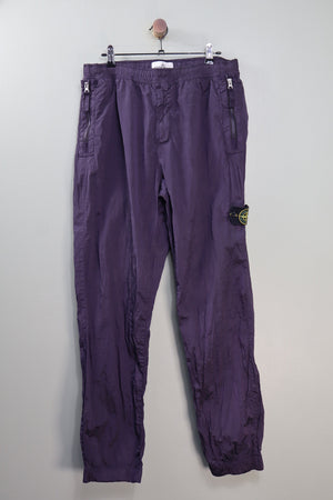 Stone Island Dark Purple Nylon Metal Cargo Bottoms