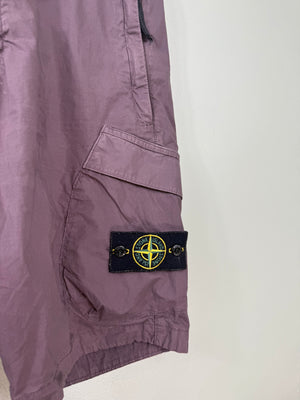 Stone Island Burgundy RE Cargo Shorts
