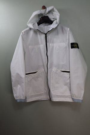 Stone Island White Aggressive Gommato Jacket