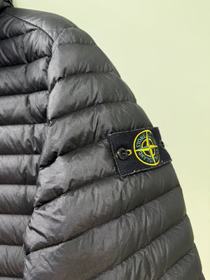 Stone Island Black Nylon Loom Woven Down Jacket