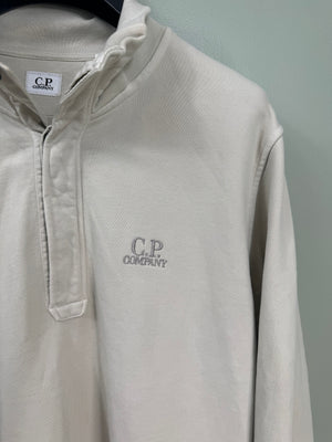 C.P. Company Beige 1/4 Button Jumper