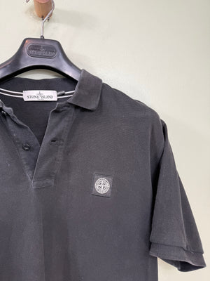 Stone Island Black Regular Fit Polo