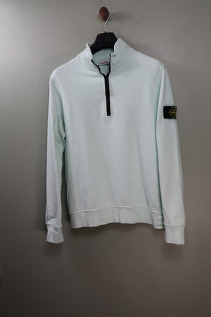Stone Island Pastel Green 1/4 Zip Jumper