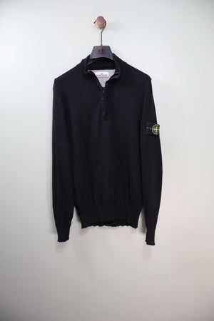 Stone Island Black 1/4 Zip Jumper